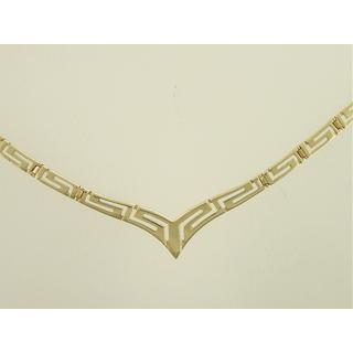 Gold 14k necklace Greek key ΚΟ 000360  Weight:13.19gr