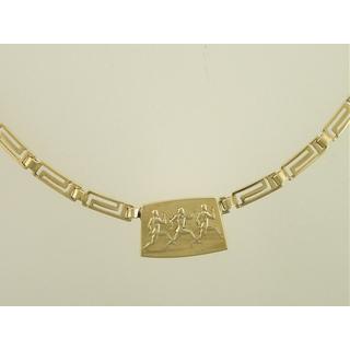 Gold 14k necklace Greek key ΚΟ 000362  Weight:14.22gr