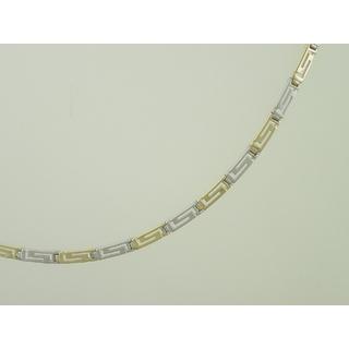 Gold 14k necklace Greek key ΚΟ 000363  Weight:10.95gr