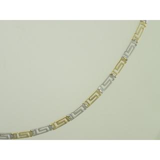 Gold 14k necklace Greek key ΚΟ 000364  Weight:13.14gr