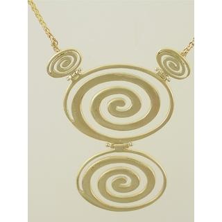 Gold 14k necklace Spiral ΚΟ 000366  Weight:12.22gr
