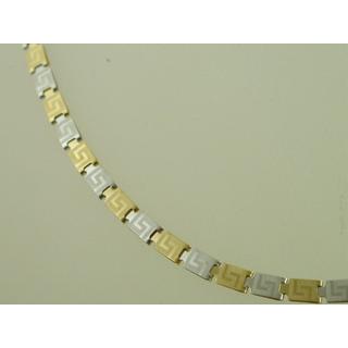 Gold 14k necklace Greek key ΚΟ 000369  Weight:8.52gr