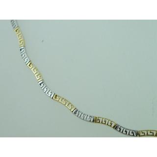 Gold 14k necklace Greek key ΚΟ 000372  Weight:11.51gr