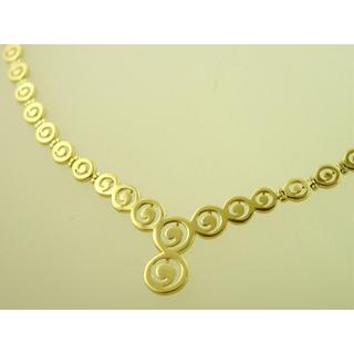 Gold 14k necklace Spiral ΚΟ 000373  Weight:19.98gr