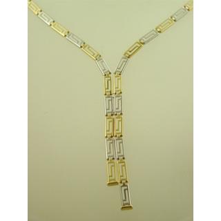 Gold 14k necklace Greek key ΚΟ 000374  Weight:9.03gr