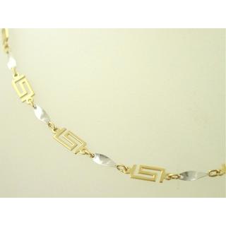 Gold 14k necklace Greek key ΚΟ 000380  Weight:7.98gr