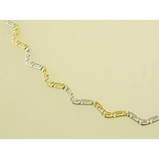 Gold 14k necklace Greek key ΚΟ 000397  Weight:10.14gr