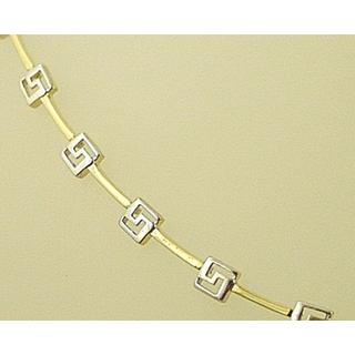 Gold 14k necklace Greek key ΚΟ 000398  Weight:11.02gr
