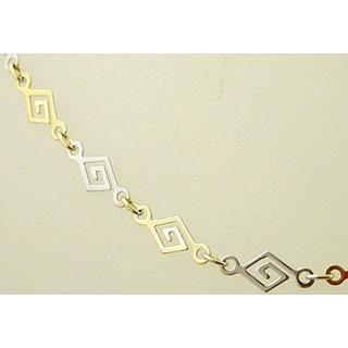 Gold 14k necklace Greek key ΚΟ 000399  Weight:6.14gr