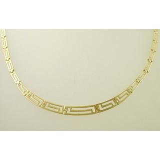 Gold 14k necklace Greek key ΚΟ 000400  Weight:10.34gr