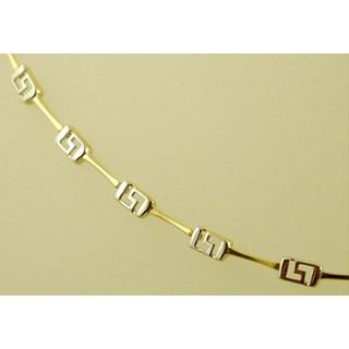 Gold 14k necklace Greek key ΚΟ 000404  Weight:9.99gr