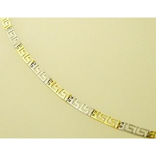 Gold 14k necklace Greek key ΚΟ 000405  Weight:11.33gr