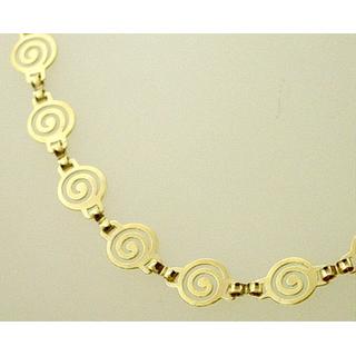 Gold 14k necklace Spiral ΚΟ 000406  Weight:10.5gr