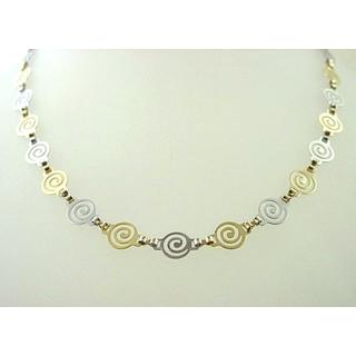Gold 14k necklace with Spiral ΚΟ 000409  Weight:10.5gr