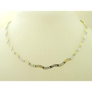 Gold 14k necklace Greek key ΚΟ 000413  Weight:14.37gr