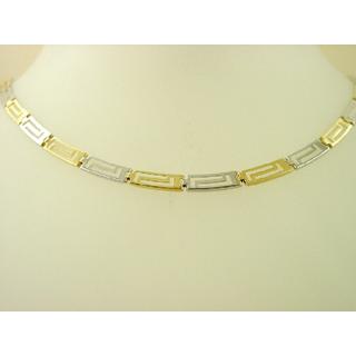 Gold 14k necklace Greek key ΚΟ 000424  Weight:8.63gr