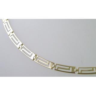 Gold 14k necklace Greek key ΚΟ 000425  Weight:8.1gr