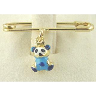 Gold 14k baby pin for newborns ΠΑ 000007