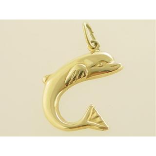Gold 14k pendants Dolphin ΜΕ 000040  Weight:2.3gr
