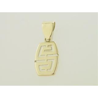 Gold 14k pendants greek key ΜΕ 000101  Weight:1.5gr