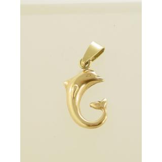 Gold 14k pendants Dolphin ΜΕ 000109  Weight:1.33gr