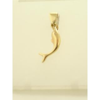 Gold 14k pendants Dolphin ΜΕ 000112  Weight:1.19gr