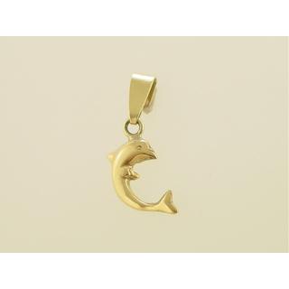 Gold 14k pendants Dolphin ΜΕ 000116  Weight:0.71gr