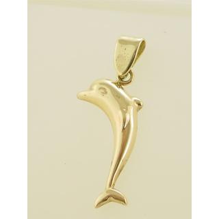 Gold 14k pendants Dolphin ΜΕ 000117  Weight:2.78gr