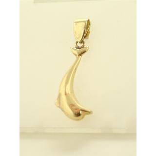 Gold 14k pendants Dolphin ΜΕ 000123  Weight:1.85gr