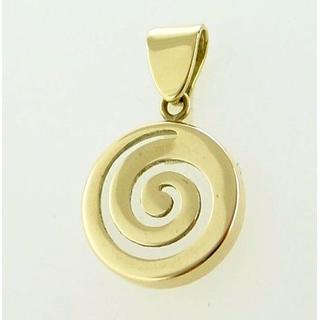 Gold 14k pendants Spiral ΜΕ 000137  Weight:2.3gr