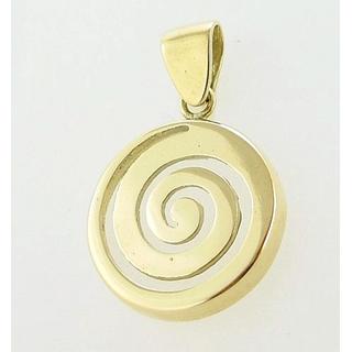 Gold 14k pendants Spiral ΜΕ 000138  Weight:2.6gr