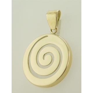 Gold 14k pendants Spiral ΜΕ 000139  Weight:5.61gr