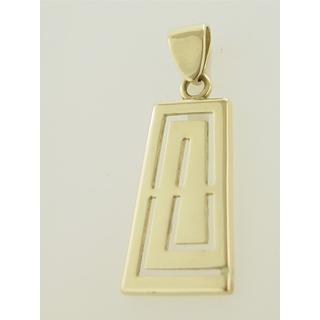 Gold 14k pendants Greek key ΜΕ 000141  Weight:3.23gr