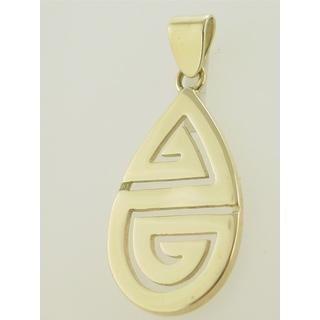 Gold 14k pendants Greek key ΜΕ 000145  Weight:4.5gr