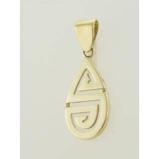 Gold 14k pendants Greek key ΜΕ 000184  Weight:2.29gr