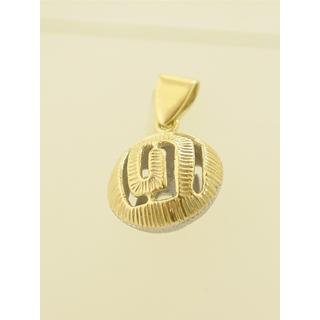 Gold 14k pendants Greek key ΜΕ 000202  Weight:4.71gr