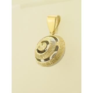 Gold 14k pendants Spiral ΜΕ 000203  Weight:4.01gr