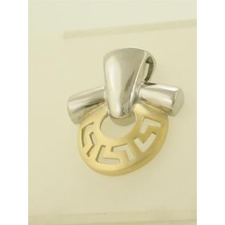 Gold 14k pendants Greek key ΜΕ 000207  Weight:6.2gr