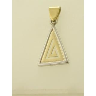 Gold 14k pendants Greek key ΜΕ 000208  Weight:1.98gr