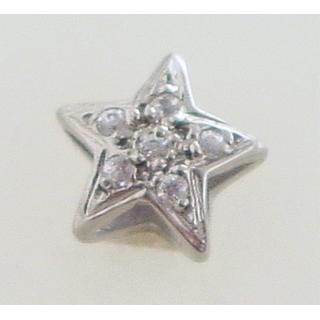 Gold 14k pendants Star with Zircon ΜΕ 000240Λ  Weight:0.74gr