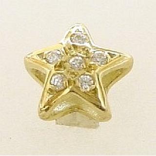 Gold 14k pendants Star with Zircon ΜΕ 000240Κ  Weight:0.8gr