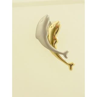 Gold 14k pendants Dolphin ΜΕ 000246  Weight:1.58gr