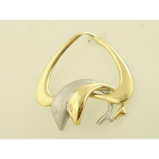 Gold 14k pendants Dolphin ΜΕ 000248  Weight:3.1gr