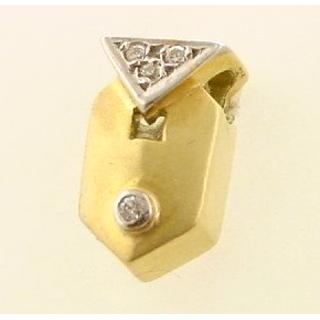 Gold 14k pendants with Zircon ΜΕ 000250  Weight:2.3gr