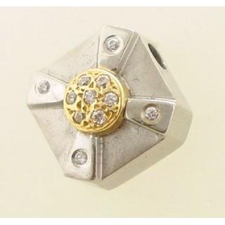 Gold 14k pendants with Zircon ΜΕ 000255  Weight:4.4gr