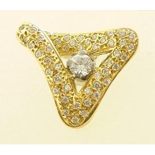 Gold 14k pendants with Zircon ΜΕ 000269  Weight:4.6gr