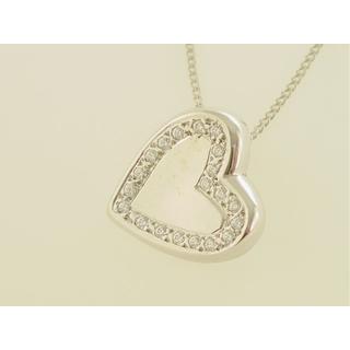 Gold 14k pendants Heart with Zircon ΜΕ 000292  Weight:4.64gr