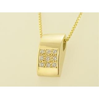 Gold 14k pendants with Zircon ΜΕ 000306  Weight:4.09gr