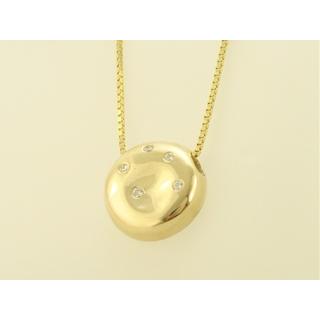 Gold 14k pendants with Zircon ΜΕ 000307  Weight:3.87gr