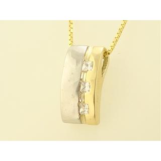 Gold 14k pendants with Zircon ΜΕ 000315  Weight:4.9gr